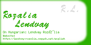 rozalia lendvay business card